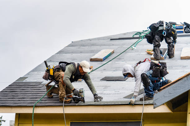 Professional Roof Installation technician working in Etna, NY